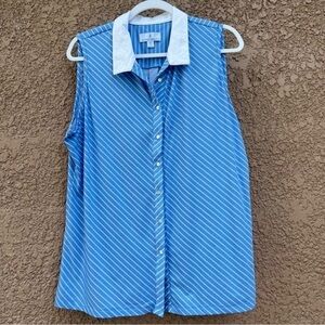 Sport Haley Sleeveless Polo Button Front Shirt Womens Size 2XL Casual Wear Top‎